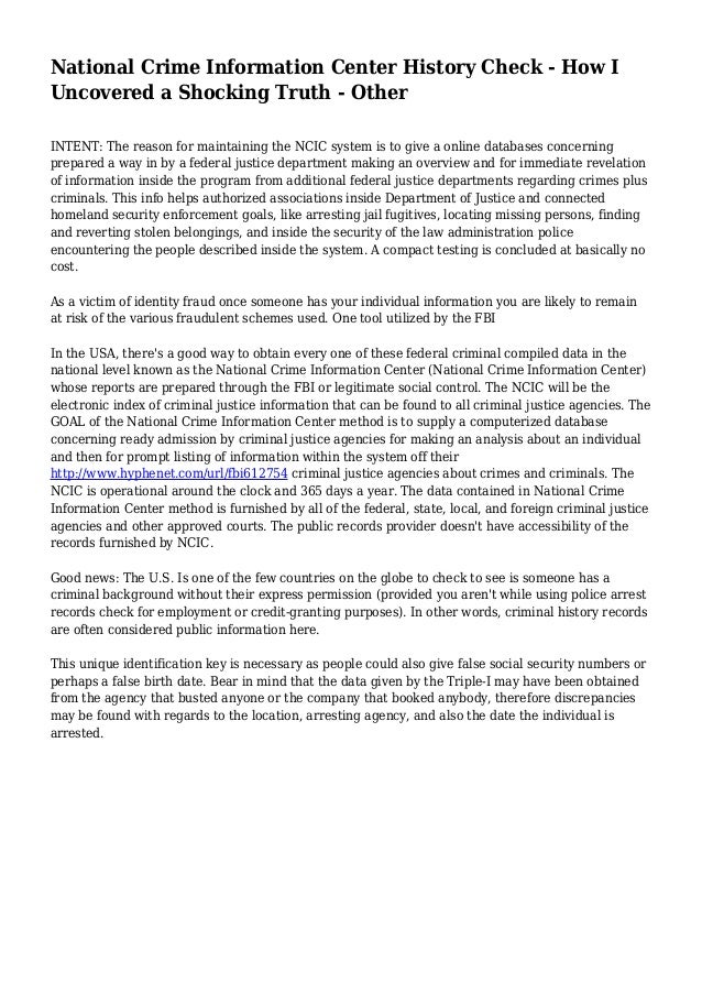 false information on criminal background check